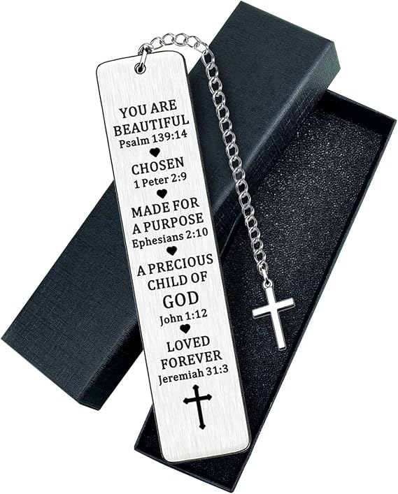 Aswewamt Inspirational Christian Bookmark Gifts for Women Valentine Gifts Mum Birthday Gifts Christian Bible Verse Gifts for Female (K096)