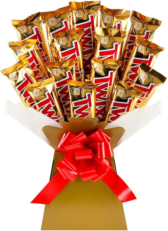 Chocolate Hamper - Chocolate Gift for Men or Women - Packed With Full Size Twixes - Milk Chocolate Coated Caramel & Shortbread Biscuits in a Chocolate Bouquet - 1.5kg