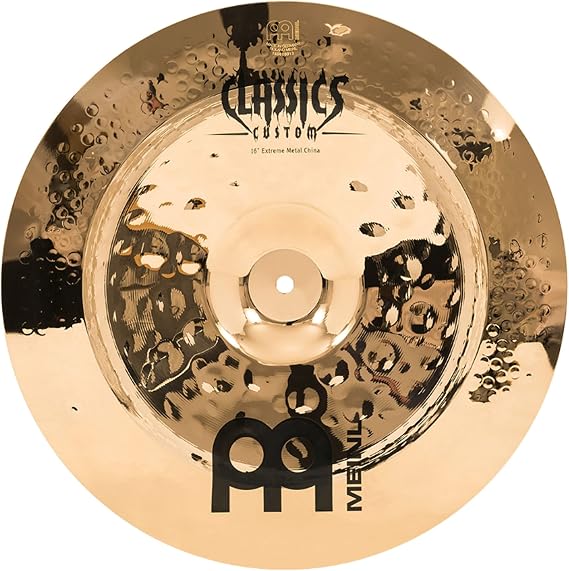 Meinl 16" China Cymbal - Classics Custom Extreme Metal - Made in Germany, (CC16EMCH-B) | Cymbal for Drum Set, B12 Bronze