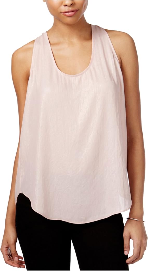 Rachel Roy Womens Blushing Tie-Back Tank Top, Metallic, Medium