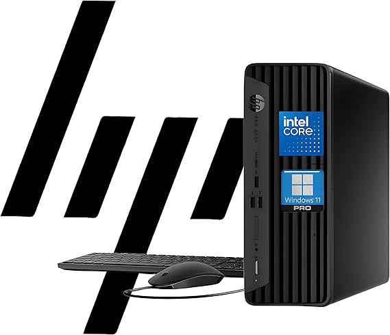 HP ProDesk 400 G9 Small Form Factor Business Desktop, Intel CPU, 8GB RAM, 256GB SSD, Wi-Fi 6, HDMI, DP, Support 2-Monitor 4K, Wired Keyboard & Mouse, Windows 11 Pro