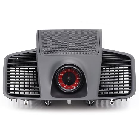 Sport Chrono Stopwatch Mounted Dashboard for Porsche Cayenne 9Y0 2018-20221, Black Panel and Red Clock