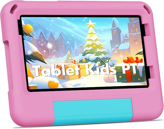 PRITOM TAB7 PRO Kids Tablets 7 inch, 64 GB, 3 GB RAM Upgraded, Toddler Tablet Android 14 with WiFi, Dual Camera, Education, Games, Kids Software Pre-Installed, Parental Control, Pink