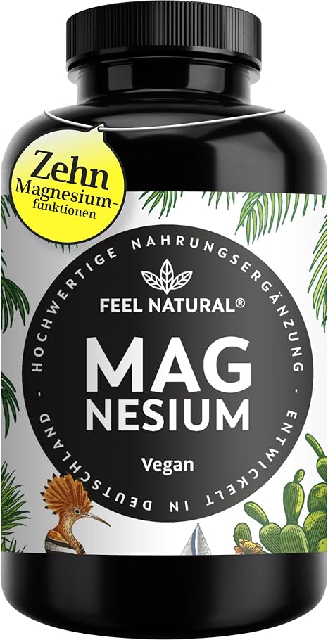 Magnesium High-Dose Capsules - 365 Pieces (Year's Supply) - 664mg per capsule of which 400mg elemental magnesium - Laboratory Tested & Vegan