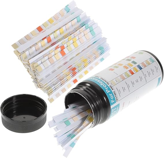 HOMSFOU 100Pcs Ketone Multi-Parameter Routine Testing Paper for Home Use Quick and Accurate 10 in 1 Analysis