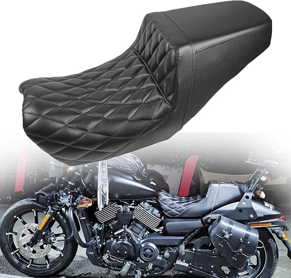 Black Motorcycle Seats fit Harley Street Seat for Harley XG500 XG750 Street 500 750 Front Rear Driver Passenger Seat Street 750 Two Up seat 2015-2020