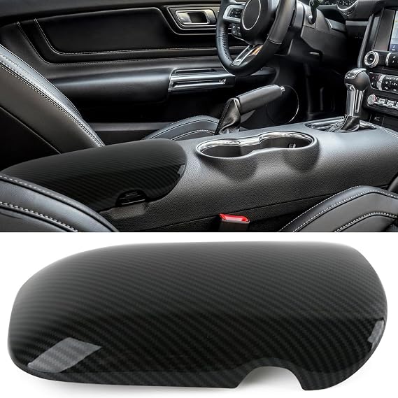 Armrest Cover for 2015-2023 Ford Mustang GT/EcoBoost/Shelby, Carbon Look