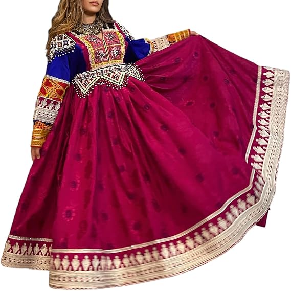 Afghan Traditional Dress - Afghani Clothes, Women Dress SB1-01 Red