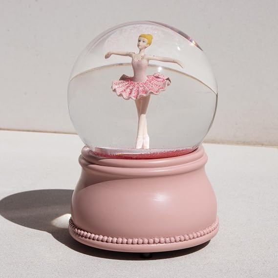 Ballerina Snow Globe, Musical Rotating Snow Globe Gift for Girls | Spinning Ballerina Design Music Box Melody Glass & Resin Craft Perfect for Ballet Recitals, Birthday Gifts