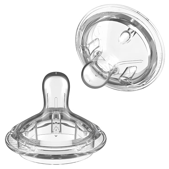 Nanobebe Flexy Silicone Bottles Nipples Triple Vented Twin-Pack - Medium Flow