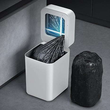 Automatic Sensor Trash Can with Lid, Self-Sealing and Self-Changing for Kitchen, Bedroom, Home, and Office