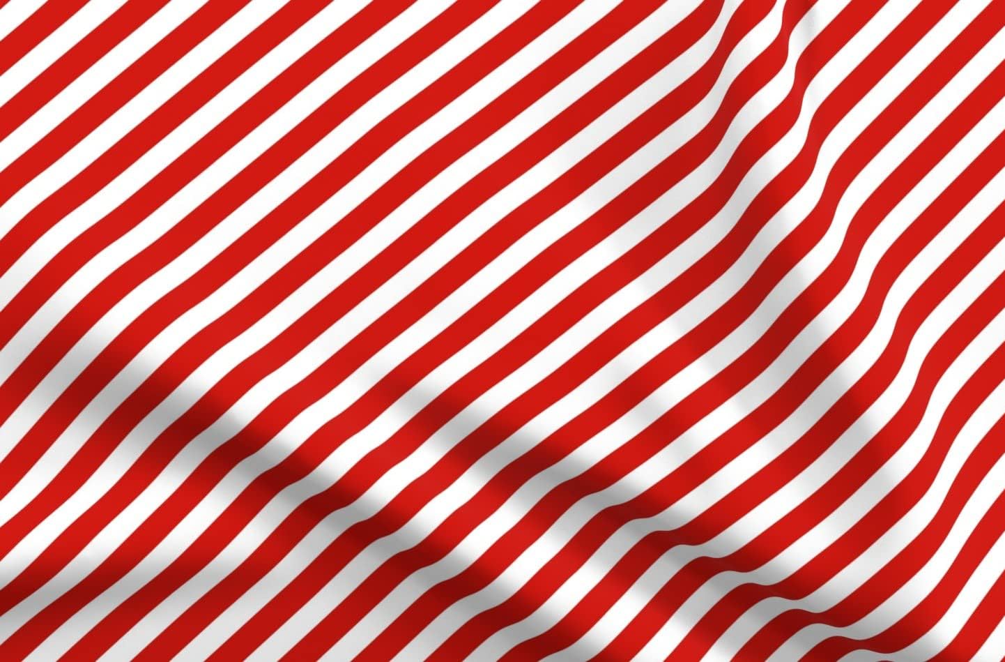 Spoonflower Fabric - Red White Candy Stripes Stripe Xmas Holiday Christmas Printed on Chiffon Fabric Fat Quarter - Sewing Fashion Apparel Dresses Home Decor