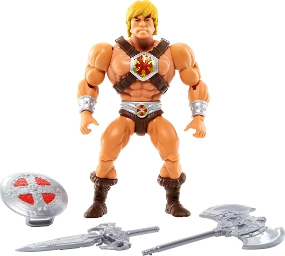 Masters of the Universe Origins Toy, He-Man Super-Hero Action Figure, Posable with Accessory and Mini Comic Book, MOTU Collectible
