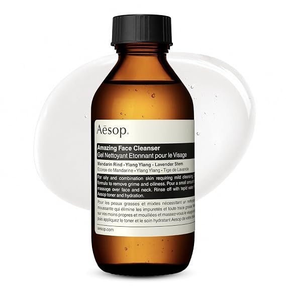 Aesop Amazing Face Cleanser | Non-Drying Daily Cleanser to Remove Grime and Oils | Cleanse and Refresh The Skin Without Disturbing Its Natural Balance | Travel Size | 3.3 oz / 100 mL | A non-drying daily cleanser enhanced with purifying Mandarin Rind. Cleanses without disturbing the skin's natural balance.