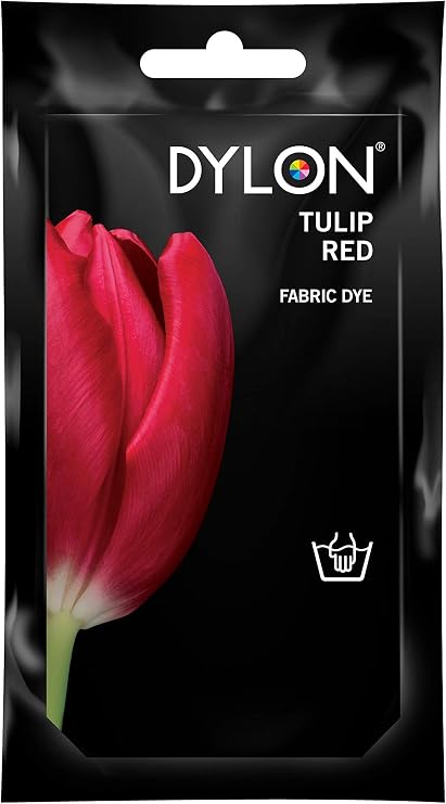 Dylon Hand Dye, Fabric Dye Sachet for Clothes & Soft Furnishings, 50g - Tulip Red