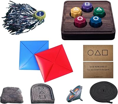 Korean Folk Game Set Korean Traditional Play Game- Jebi chagi, Gong-gi, Biseokchigi, Paeng-y, DDAKJI, Family Travel Games