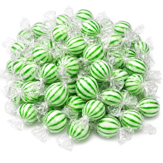 Spearmint Jumbo Mints - 2 Pound Bag - Bulk Jumbo Mint Mints - Individually Wrapped Candies