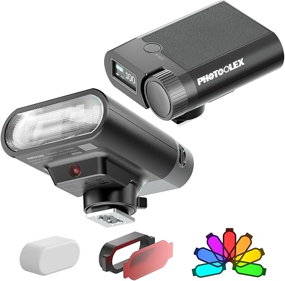 PHOTOOLEX G01 Mini Camera Flash GN16,10 Levels, 1.5s Recycle for Canon Sony