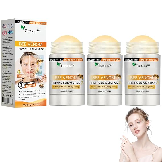 Bee Venom Firming Serum Stick, Advanced Firming & Wrinkle-Reducing Cream, Skin Firming Cream For Body, Lifts, Plumps and Firms Skin, Natural Bee Venom Serum for All Skin Types (3 Pack)