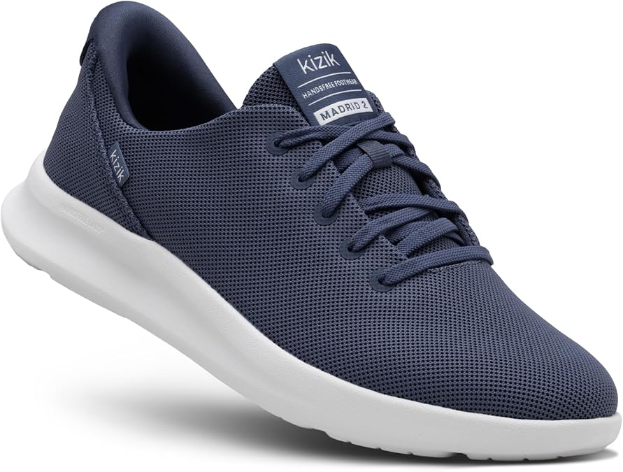 Kizik Madrid 2 Slip On Shoes for Men: Comfortable All-Day for Walking, Gym, or Casual Wear, Wide Toe Box Available, Slip in & Stand Out, Hands Free