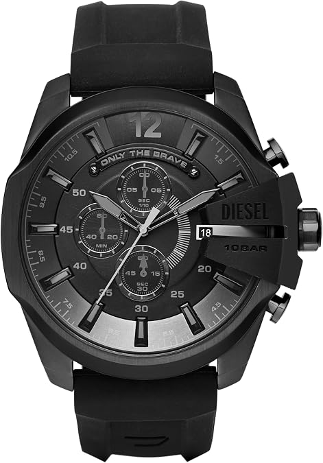 Diesel Mega Chief Watch for Men, Chronograph Men's Watch