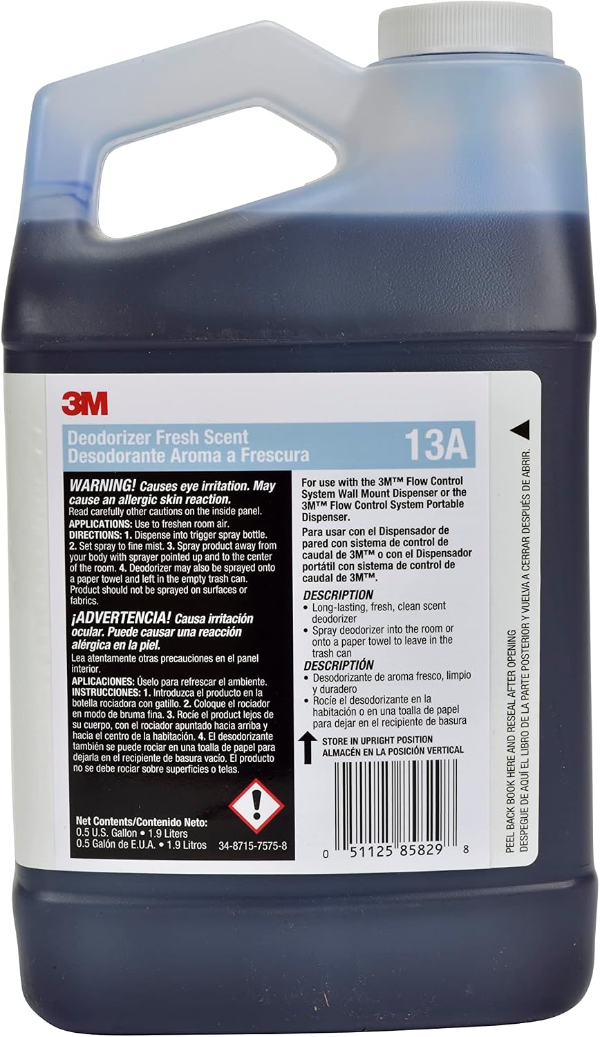 3M Deodorizer, Fresh Scent Concentrate 13A, 0.5 Gallon