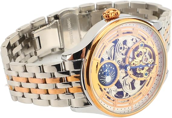 Men's Luxury Skeleton Automatic Tourbillon Moon Phase Mechanical Watch