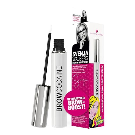 Browcocaine® Professional Eyebrow Serum Made with Love in Germany Svenja Walberg® Includes Stencils for Your Perfect Shape Browbooster Full and Thick Eyebrows