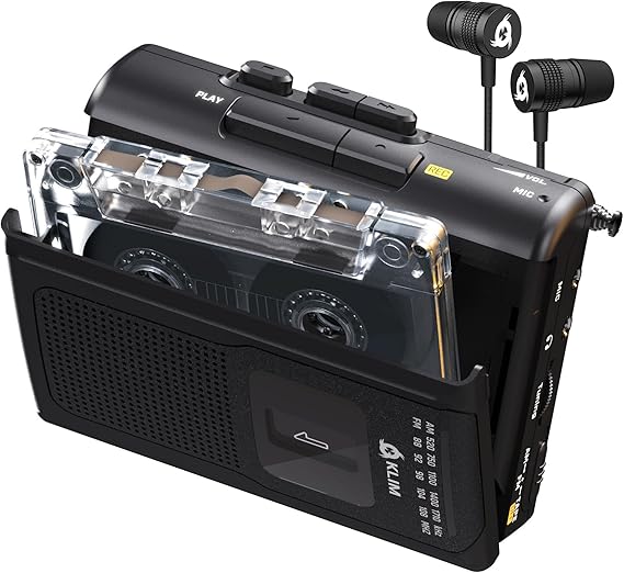 K8 Cassette Player with F1 Headphones AM-FM Cassette Radio