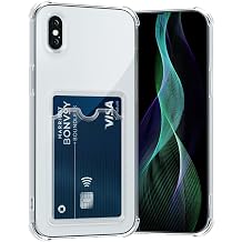 İphone XR İle Uyumlu Yüksek Kalite Özel Kartlıklı Şeffaf Telefon Kılıfı – Arka Cepli Cüzdanlı Silikon Koruyucu Kapak, Darbe Emici Esnek TPU, Günlük Kullanıma Uygun SZR03