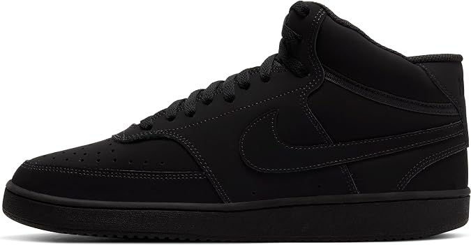 Nike Men's Court Vision Mid Shoes, Black/Black Black, 7
