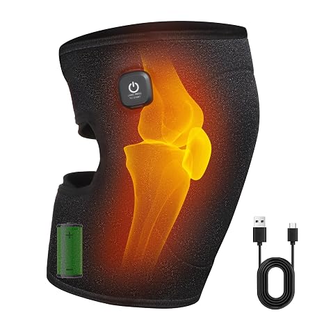COMFYTHERA Heated Knee Brace for Knee Pain Relief, Heating Pad for Knee Brace, Heated Knee Wrap for Knee Warmer Arthritis