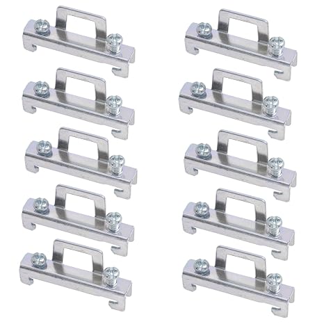 10 Pcs DIN Rail Terminal Block End Stopper Clips