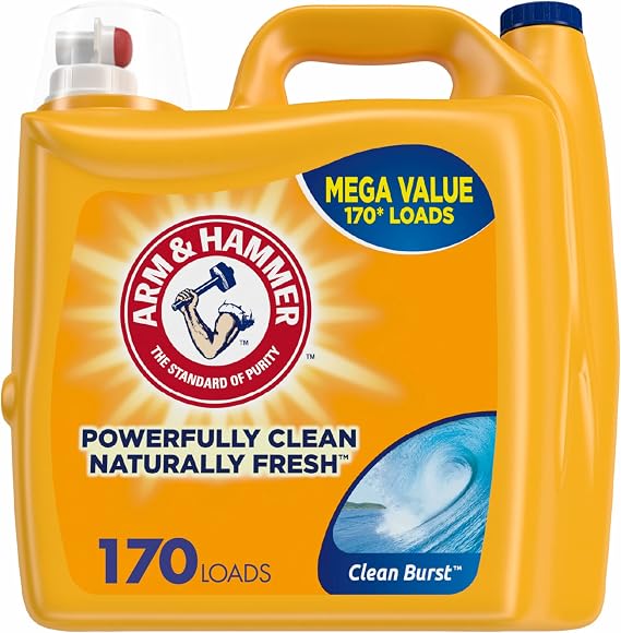Arm & Hammer Clean Burst Liquid Laundry Detergent, 170 Loads