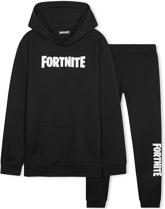 Fortnite Tracksuit Set for Boys, Teens, 2-Pc Hoodie & Joggers, Pullover Sweatshirt with Kangaroo Pocket, Gamer Gifts for Boys