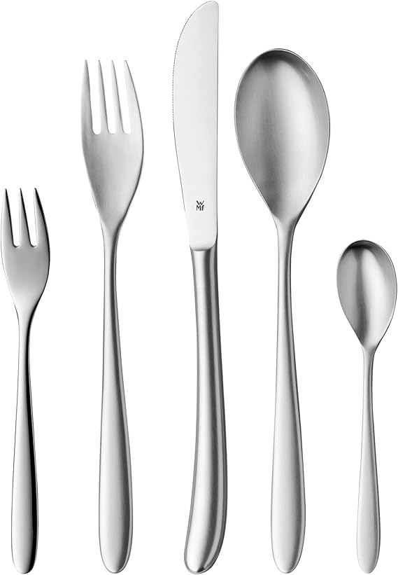 WMF Silk Cromargan Cutlery Set for 12 People, Silver, 66-Piece