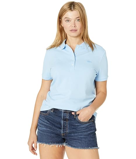 Lacoste Women's Short Sleeve Slim Fit Stretch Pique Polo Shirt