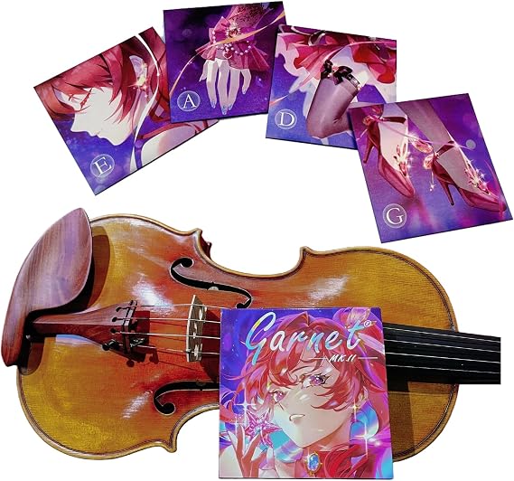 4/4 & 3/4 Universal Violin Strings Set | Medium Gauge Premium Synthetic Core, Silver Wound D & G, Aluminum Wound A, Rich Sound, Soft Feel, Concert-Tested, Power & Projection (NYLON-UPGRADE)