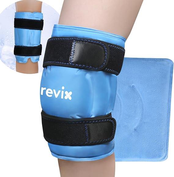 REVIX Extra Large Knee Ice Pack Wrap, Gel Cold Compress Around Entire Knee