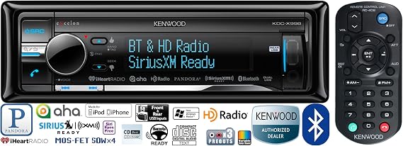 Kenwood eXcelon KDC-X998 CD Receiver with Built-in Bluetooth and HD Radio