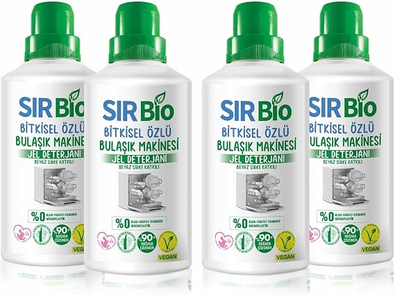 Sır Bio Bulaşık Makinesi Deterjanı 1000 ml 4'lü Set Bitkisel Özlü Jel