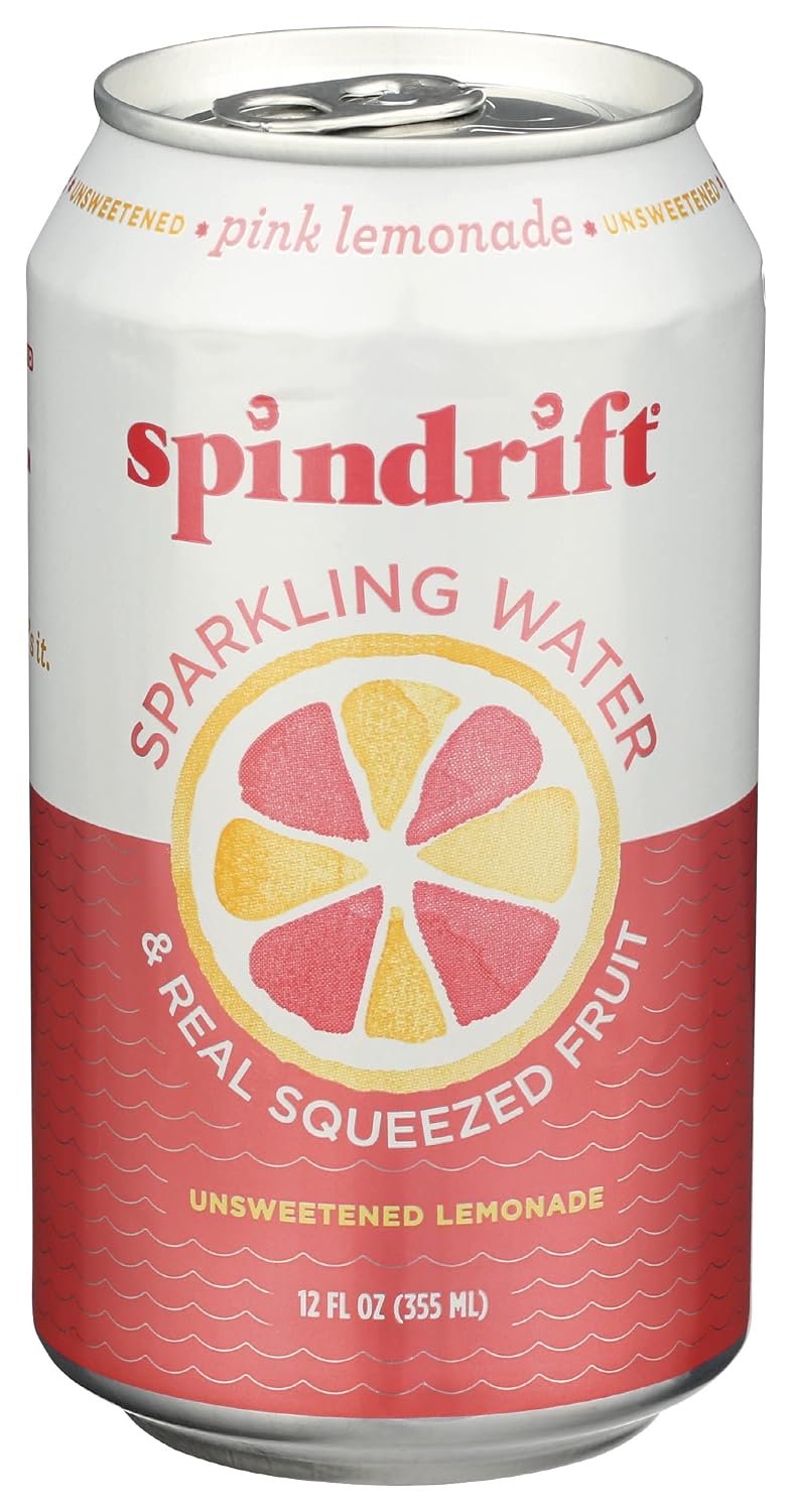 Spindrift Pink Lemondade Sparkling Water Can 12 Ounce Pack of 1
