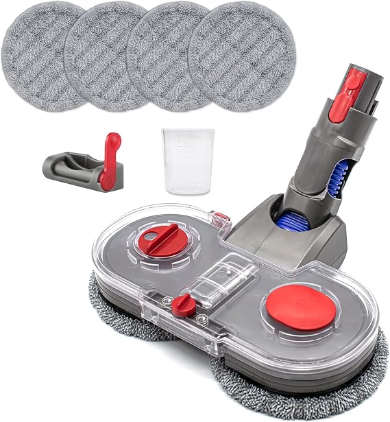 Dry and Wet Mop Cleaning Head for Dyson V7 V8 V9 V10 V11 Wireless Vacuum Cleaner Accessories Electric Cleaning mop Head,Hardwood Floor Attachment