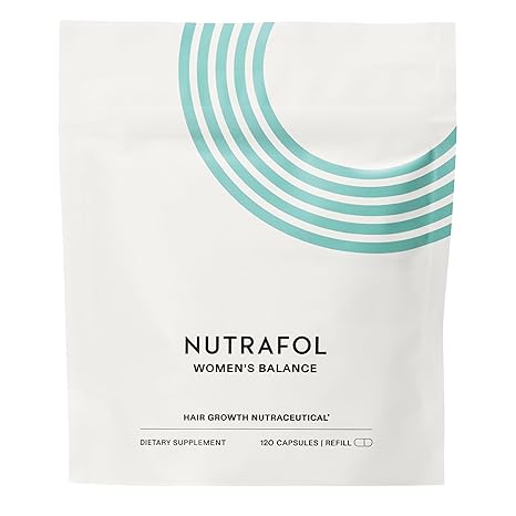 Nutrafol Women's Balance Hair Growth Supplements, Age 45+, 1-Month Pouch | #1 Dermatologist-Recommended Hair Growth Supplement Brand, Clinically Tested for Visibly Thicker Hair and Scalp Coverage