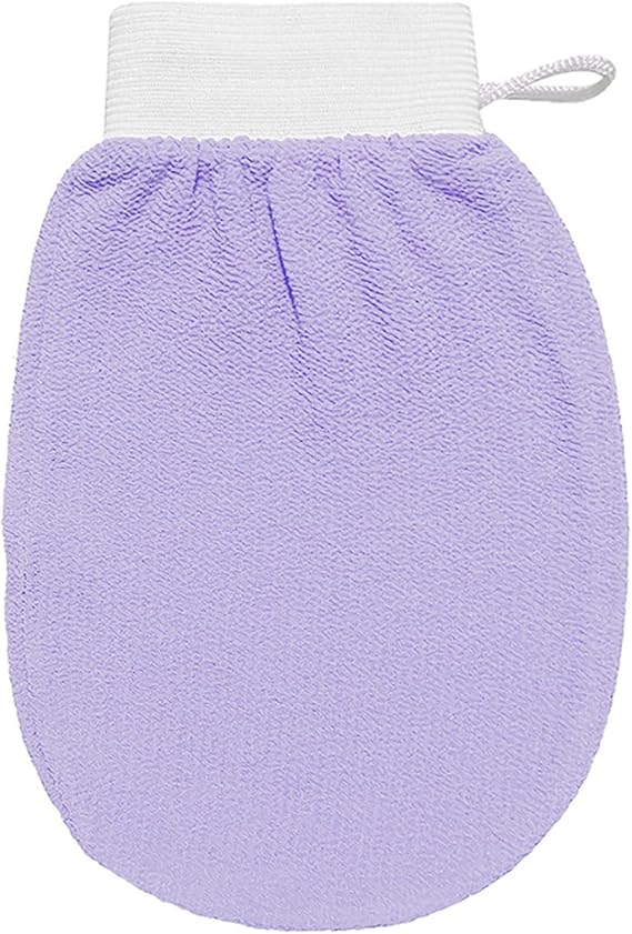 Glove Moroccan Kessa Scrub Gloves Premium Scrub Wash Mitt Body Skincare At Home Shower Bath Massage Mitt, Purple