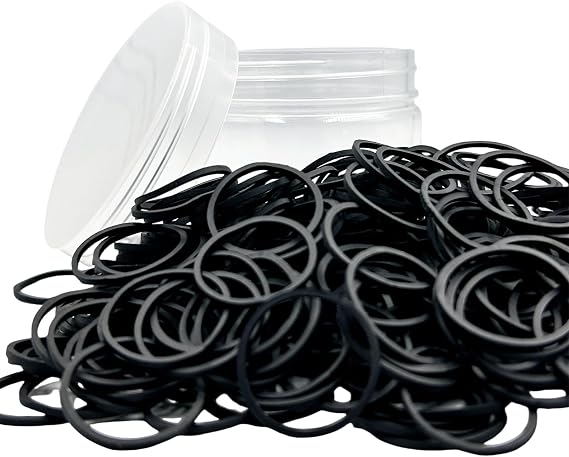 Black Rubber Bands, Size 10 rubber band 1 inch Elastic Rubber Band, 300 Pcs small rubber bands for Office, School, Home, Stationery Supplies