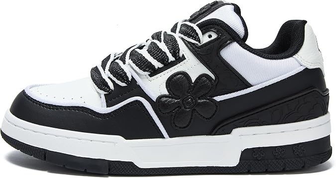 Leather Platform Sneakers for Men and Women - Unisex Thick Sole Comfortable Casual Walking Shoes, Stylish Couples Matching Skateboard Tennis Shoes