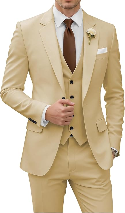 Wangyue Men's Wangyue Men's Suits Business Suit Vest (Pack of 3)