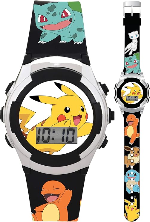 Accutime Kids Pokemon Digital LCD Quartz Watch for Boys, Girls, and Adults All Ages