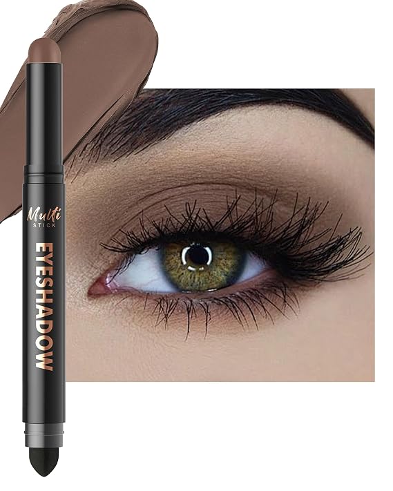 Brown Matte Eyeshadow Stick, Cream Smooth Dual Eye Shadow Sticks for Women